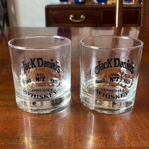 Jack Daniels Old No. 7 Tennessee Whiskey Bar Portrait Rocks Glass Set of 2